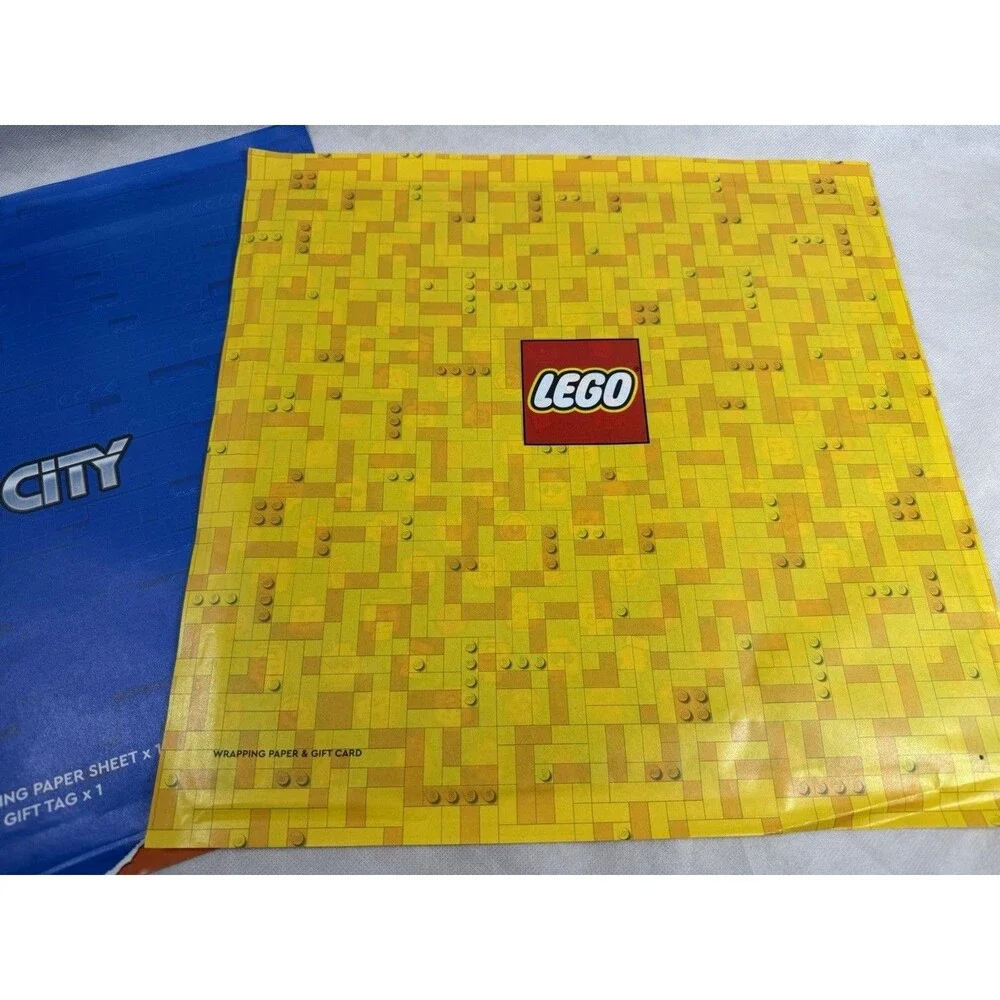 LEGO Gift Wrapping Paper 2 Prints 2 Sheets Holiday Birthday Gift Wrap NEW Sealed